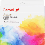 Camel Artist Watercolor Paint Tube Set (9ML) 18 Colors