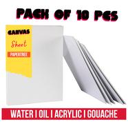Canvas Sheet for Acrylic Water and Oil painting - 10 Pcs