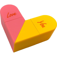 Cappuvini Love You Double Sided Heart-Shape Nourishing Lip Balm