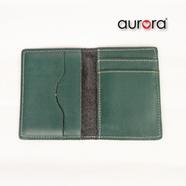 Aurora Card holder green leather