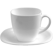 Carine Cup And Saucer 2 Pcs Set White - D4401
