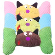 Cartoon Face Bone Plush Cats and Dogs Chew Toys and Pillow (Any Color) 1 Pcs icon