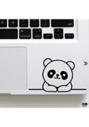 Cartoon Panda Waving Laptop Sticker - (LS161)