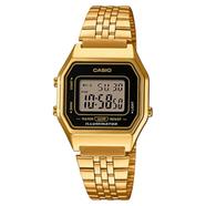 Casio Classic Digital Golden Ladies Chain Watch - LA680WGA-1DF