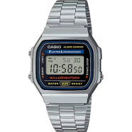 Casio Classic Illuminator Digital Watch Silver Chain - A168WA-1WDF