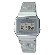 Casio Classic Vintage Digital Silver Mesh Chain Watch - A700WM-7ADF