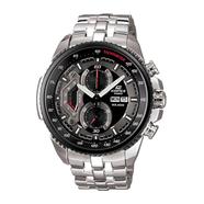 Casio Edifice Chronograph Silver Black Dial Watch - EF-558D-1AVUDF