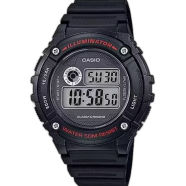 Casio Illuminator Digital Resin Belt Watch - W-216H-1AVDF