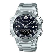 Casio Illuminator Dual Time Stainless Steel Chain Watch - AMW-870D-1AVDF