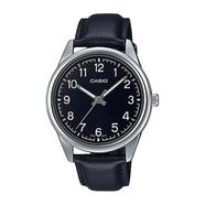 Casio Men's Analog Black Leather Strap Watch - MTP-V005L-1B4UDF 