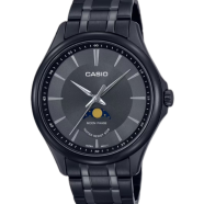 Casio Moon Phase Black Dial Watch For Men - MTP-M100B-1AVDF