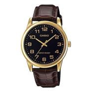 Casio Premium Gold Tone Black Dial Men's Watch - MTP-V001GL-1BUDF