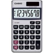 Casio SX-300P-W Solar and Battery Powered Calculator - Silver - SX-300P-W