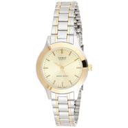 Casio Two-Tone Analog Stainless Steel Strap Watch for Women - LTP-1128G-9ARDF