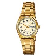 Casio Women's Standard Analog Gold Tone Stainless Steel Watch - LTP-V006G-9BUDF