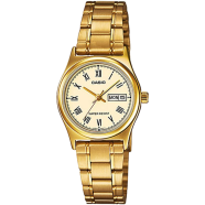 Casio Women's Standard Analog Gold Tone Stainless Steel Watch - LTP-V006G-9BUDF