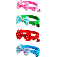 Cat Collar Bell Adjustable Bow Tie Collar ( Random Color, Pack of 1 ) icon