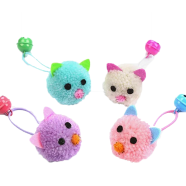 Cat Plush Toy Mouse Head Shape Bell Automatic Feeding Toy 1Pcs - (Any Color) icon