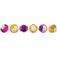 Cat Sisal Ball Colorful Cat Ball Toy Cat Rolling Sisal Ball Toy 1pc