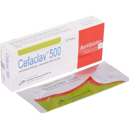 Cefaclav 500 mg Plus 125 mg 12's Strip icon