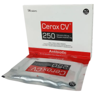 Cerox CV 250 mg Plus 62.5 mg Tablet – 12's Strip