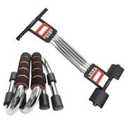 Chest Pull And Push Up Bars - Black
