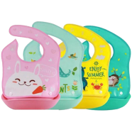 Children'S Waterproof 3D Detachable Bib With Pocket - 1pc icon