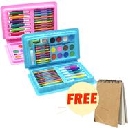 Children Painting/Drawing Set 42 Pcs (Blue) - Free Handmade Drawing Pad A5 Size 20 Pages