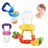 Children's Silicone Fruit and Veggie Nibbler Teether with Mesh Bag - 1pc