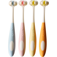 Children's Toothbrush New 2-12 Years Old Three-Sided Three-Dimensional Non-Slip Handle Household 5d Baby Child Soft Hair Toothbrush -1 Pcs