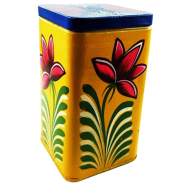 Chintar Khorak Tinbox Yellow - Blue MIxed Colour ( Flower Printed)