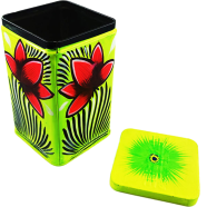Chintar Khorak Tinbox Yellow Colour (Flower Printed)