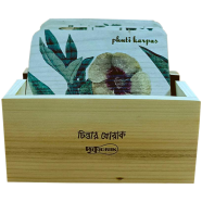 Chintar khorak Coaster Set With Holder-6 Pcs