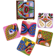 Chintar khorak Coaster Set With Holder-6 Pcs