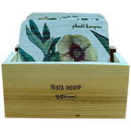 Chintar khorak Coaster Set With Holder-6 Pcs