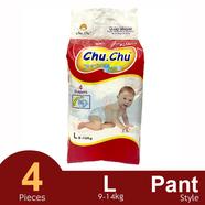 Chu Chu Pants System Baby Diapers (L Size) (9-14kg) (4Pcs) 