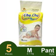 Chu Chu Pants System Baby Diapers (M Size) (6-11kg) (5Pcs) 