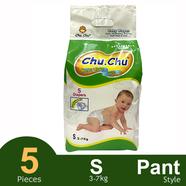 Chu Chu Pants System Baby Diapers (S Size) (3-7kg) (5Pcs) 