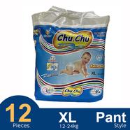 Chu Chu Pants System Baby Diapers (XL Size) (12Pcs)