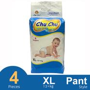 Chu Chu Pants System Baby Diapers (XL Size) (12 kg) (4Pcs) 