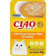 Ciao Clear Soup Chicken Fillet and Scallop Pouch Cat Food 40 gm