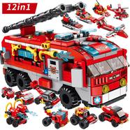 City Fire Brigade 12 In 1 Lego Building Blocks Toys 