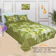 Classical Hometex Reactive Twill Panel Double Bed Sheet - 1684-647