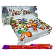 Classical Hometex Reactive Twill Panel Double Bed Sheet - 1684-634