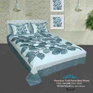 Classical Hometex Reactive Twill Panel Double Bed Sheet - 1684-689