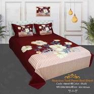 Classical Hometex Reactive Twill Panel Double Bed Sheet - 1684-677