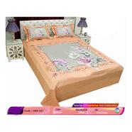 Classical Hometex Reactive Twill Panel Double Bed Sheet - 1684-591