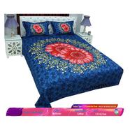 Classical Hometex Reactive Twill Panel Double Bed Sheet - 1684-608