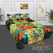 Classical Hometex Reactive Twill Panel Double Bed Sheet - 1684-674