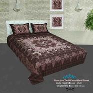 Classical Hometex Reactive Twill Panel Double Bed Sheet - 1684-676